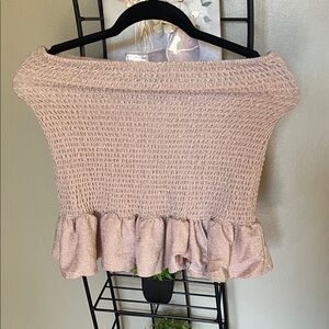 Forever 21 Blush Smocked Top
